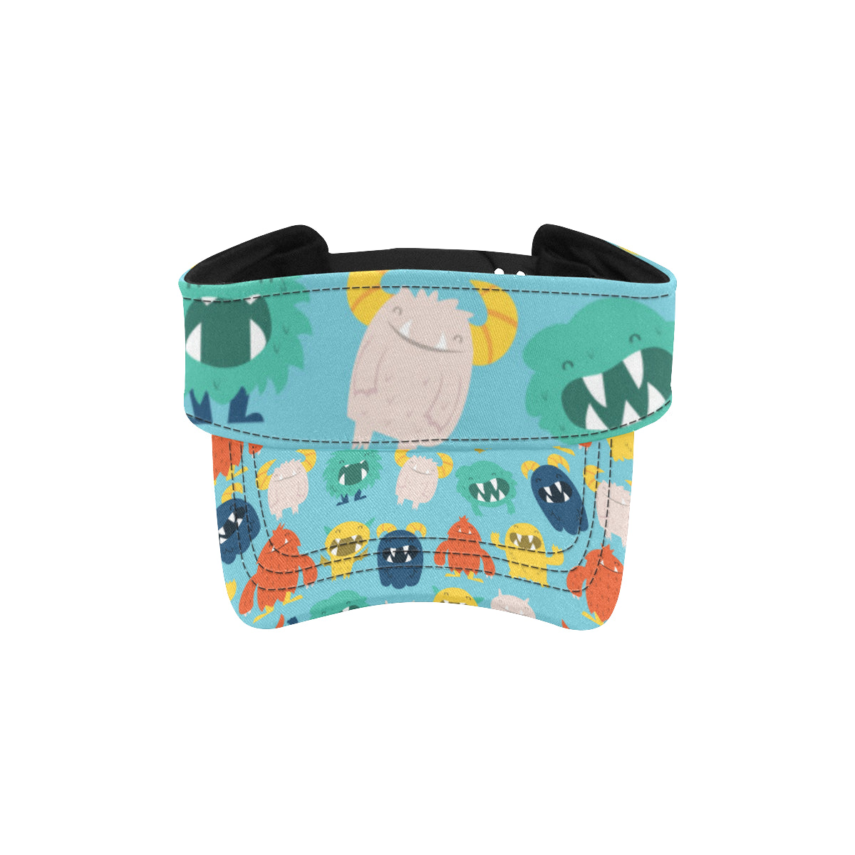 Monster Cartoon Pattern Print Design 03 Unisex Sun Visor