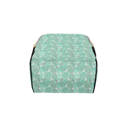 Badminton Pattern Print Design 05 Diaper Bag Backpack