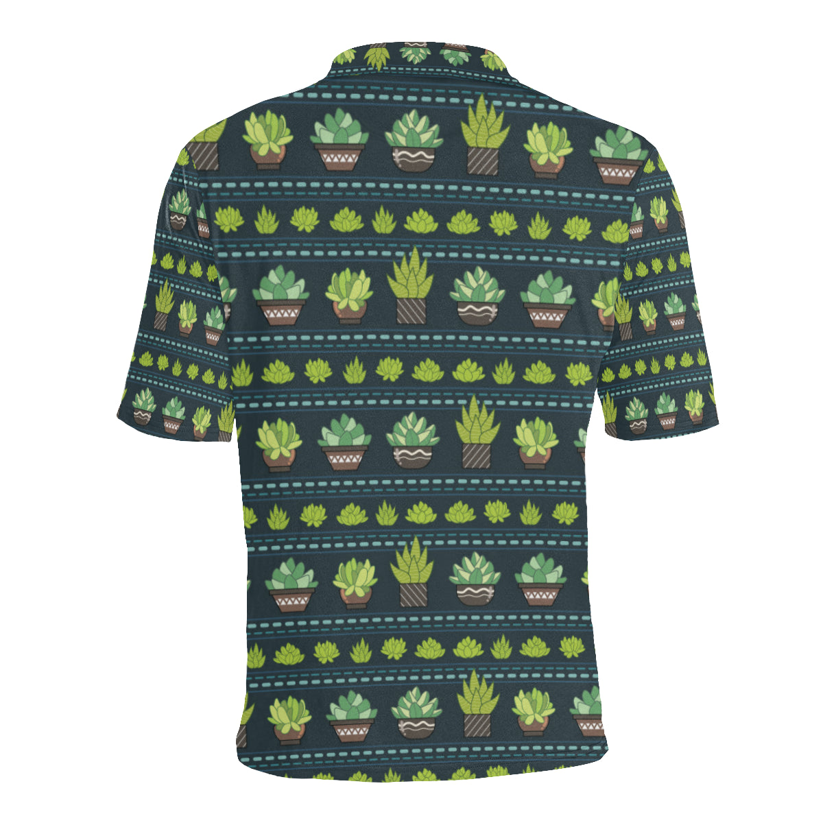 Cactus Pattern Print Design 07 Men Polo Shirt