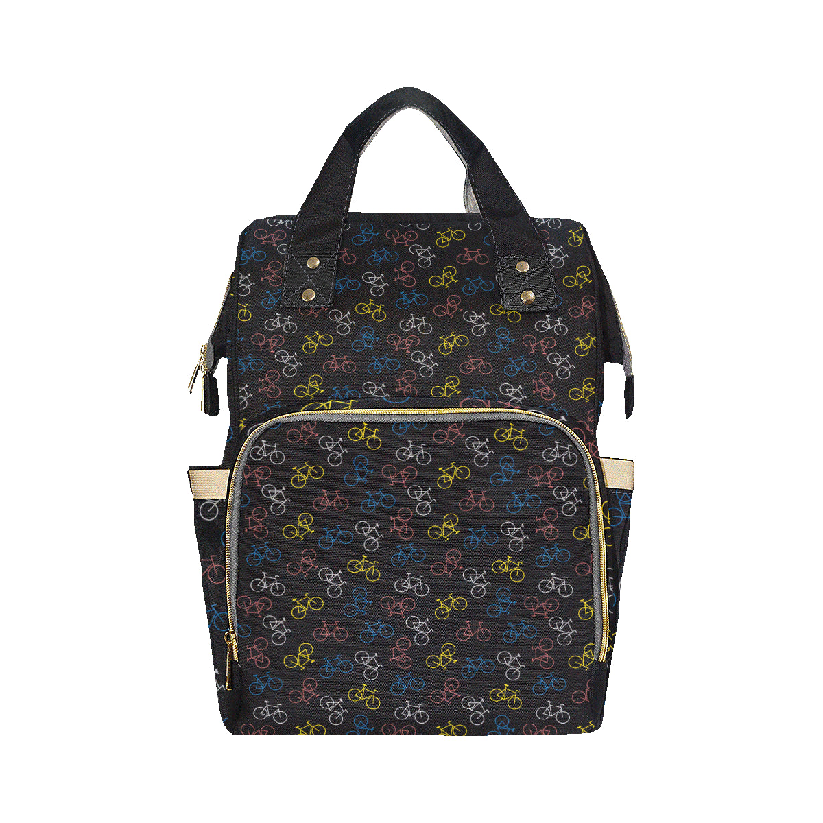 Bicycle Pattern Print Design 03 Diaper Bag Backpack