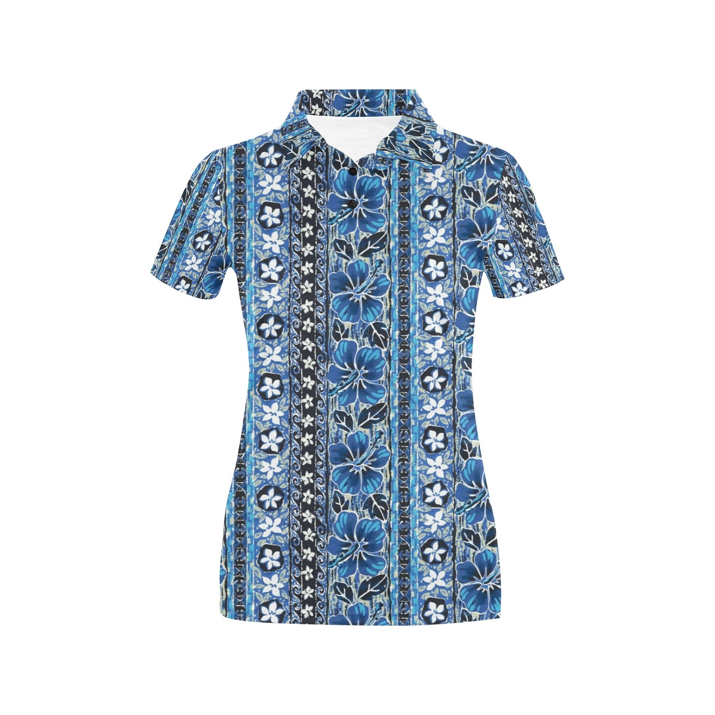 Hawaiian Themed Pattern Print Design H012 Women's Polo Shirt