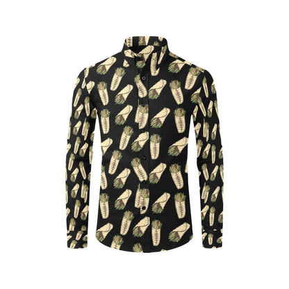 Burrito Print Design LKS303 Men's Long Sleeve Dress Shirt