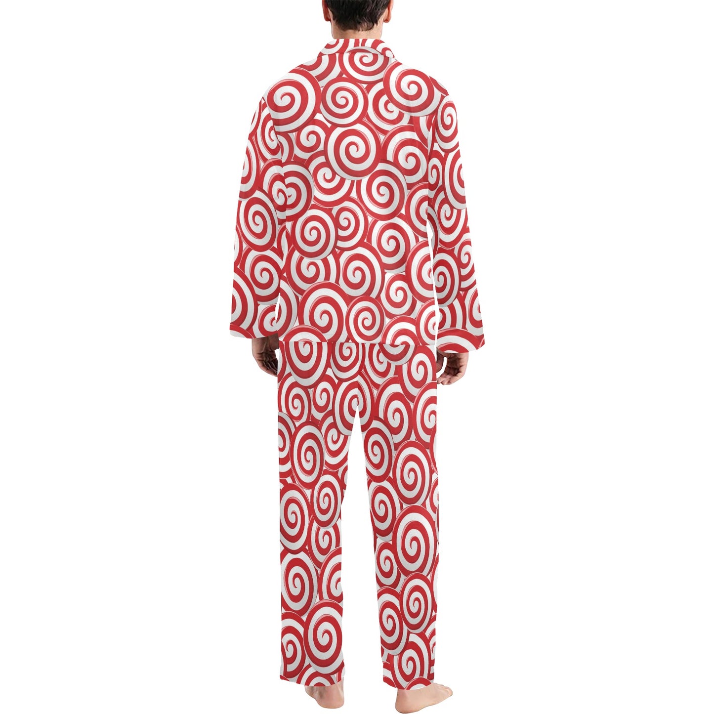 Candy Pattern Print Design 03 Men's Long Pajama Set