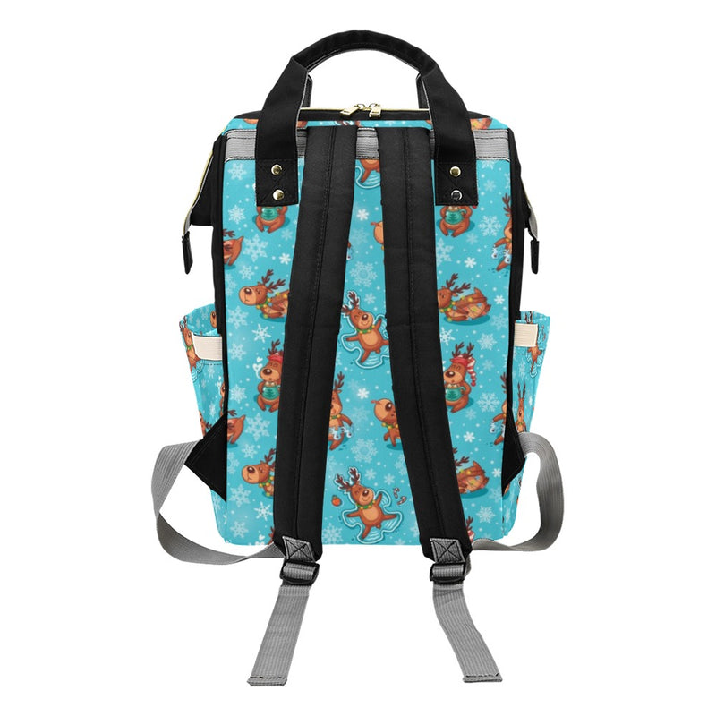 Reindeer Print Design LKS402 Diaper Bag Backpack