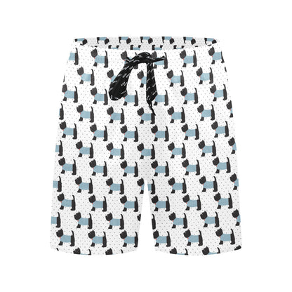 Scottish Terriers Print Design LKS3012 Men's Swim Trunks Beach Shorts