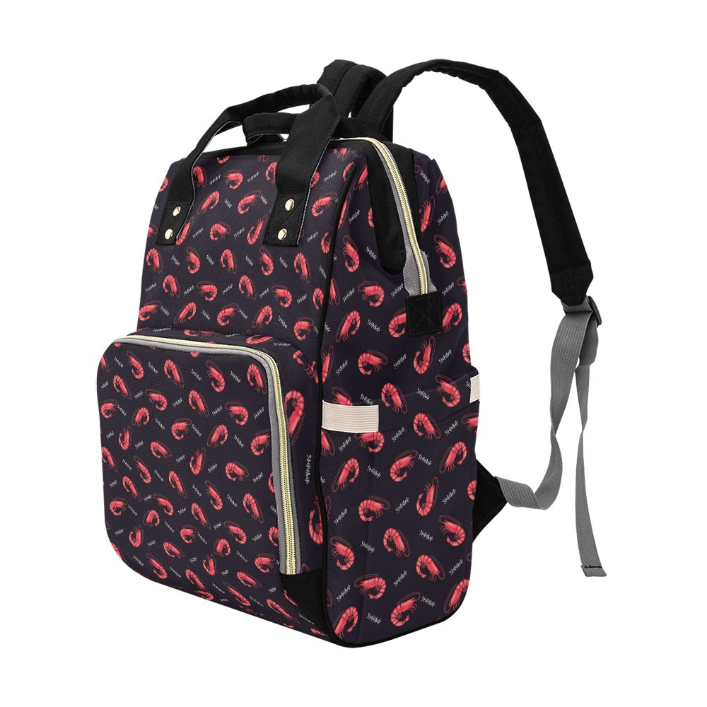 Shrimp Print Design LKS302 Diaper Bag Backpack