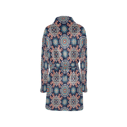Bohemian Pattern Print Design 02 Women's Fleece Robe