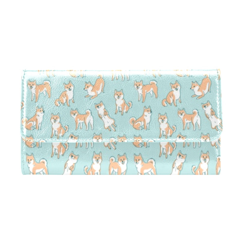 Shiba Inu Print Design LKS304 Women's Trifold Wallet