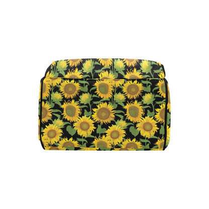 Sunflower Print Design LKS302 Diaper Bag Backpack