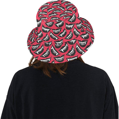 Vampire Lips Print Design LKS305 Unisex Bucket Hat