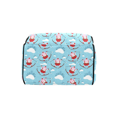 Ski Print Design LKS309 Diaper Bag Backpack