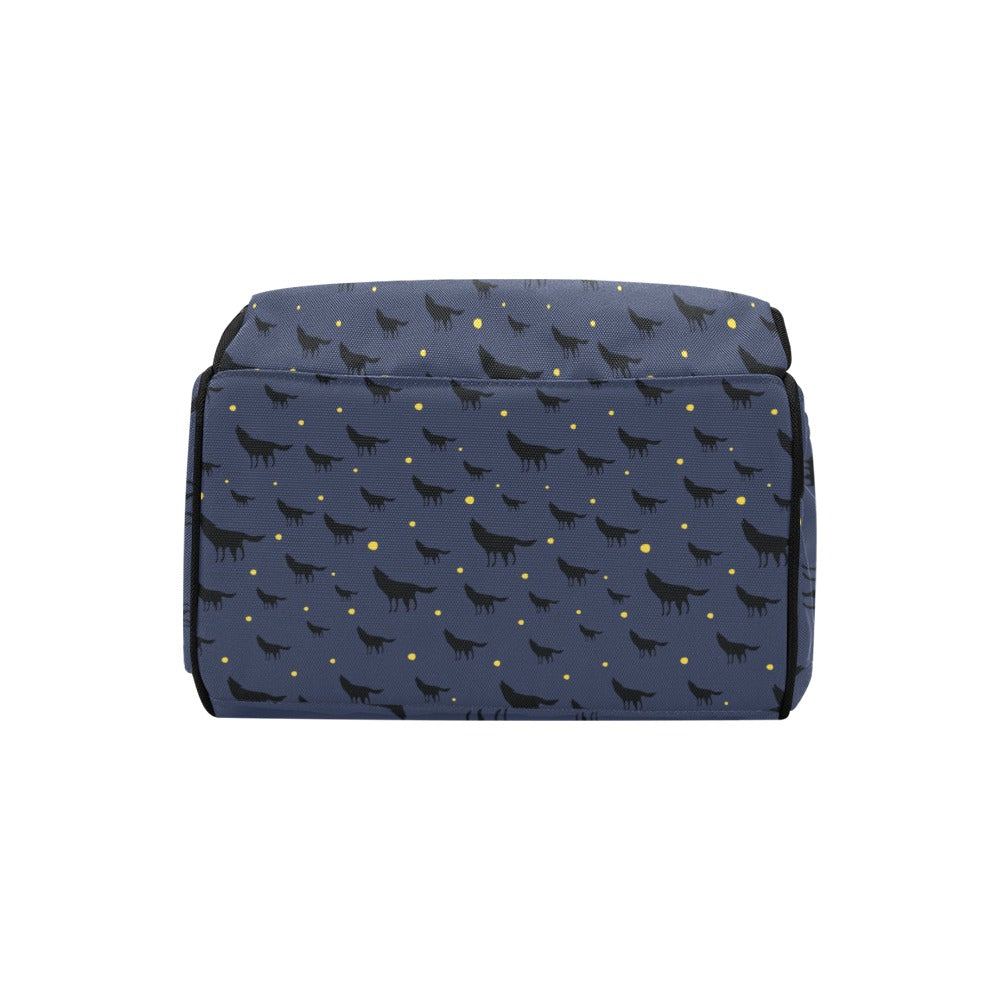 Wolf Print Design LKS301 Diaper Bag Backpack