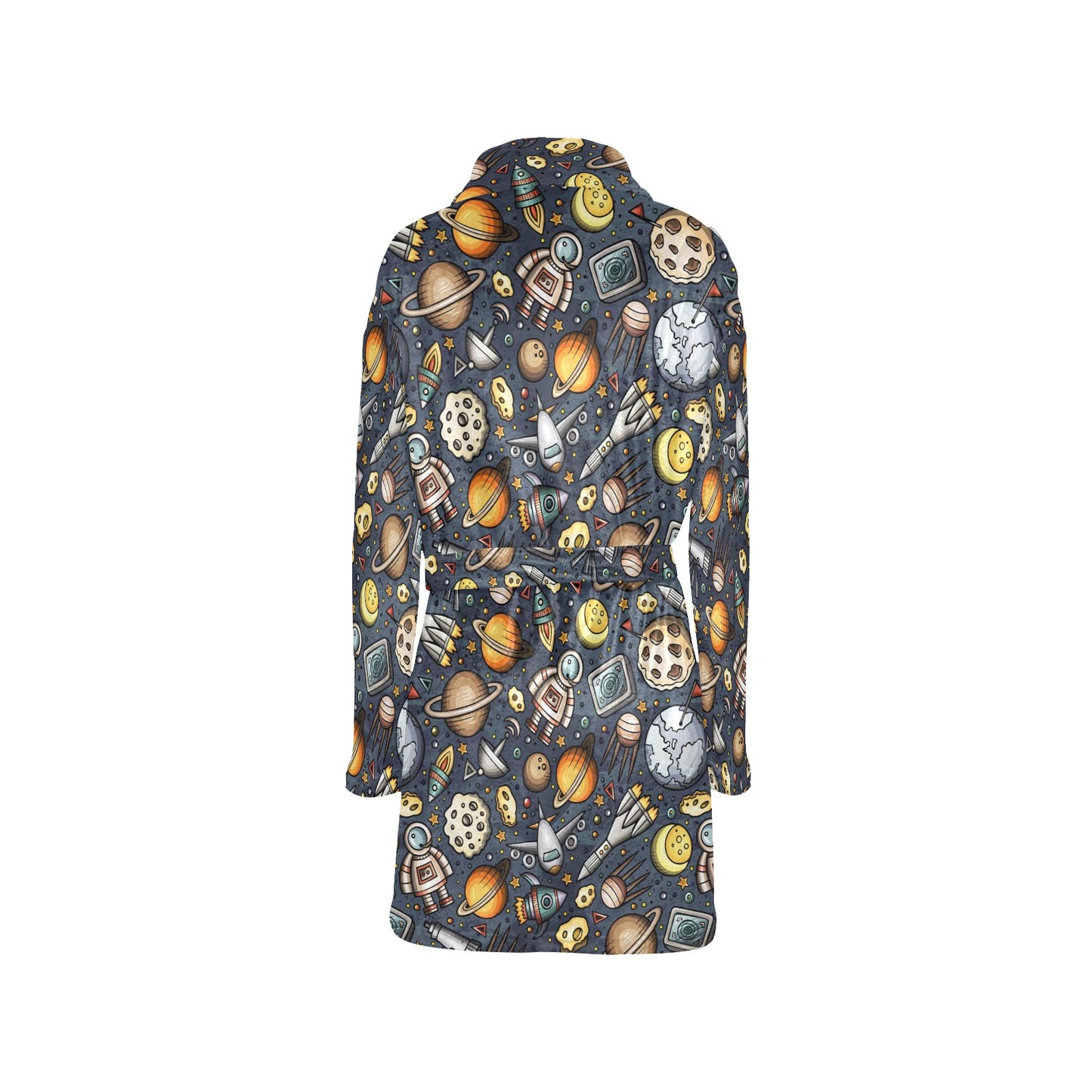Space Pattern Print Women's Fleece Robe
