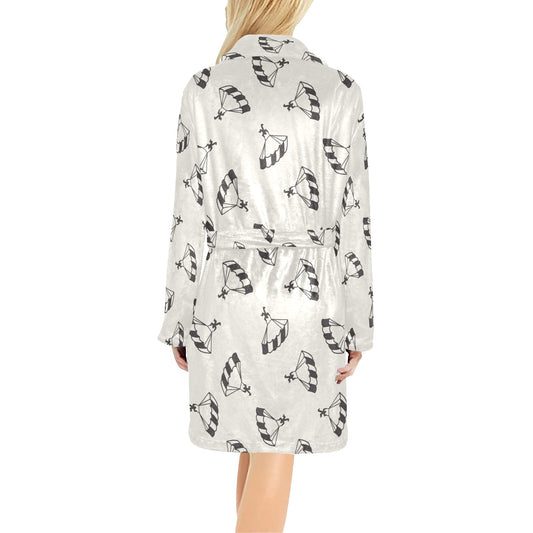 Skydiver Print Design LKS301 Women's Fleece Robe