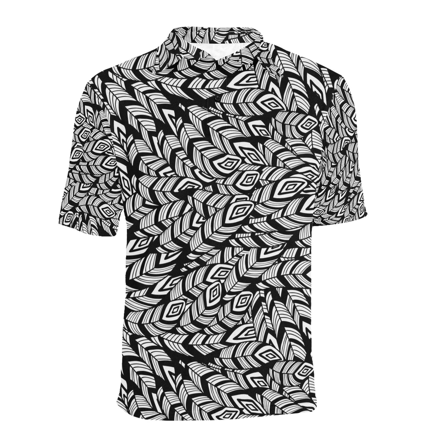 Tribal Pattern Print Design LKS302 Men Polo Shirt