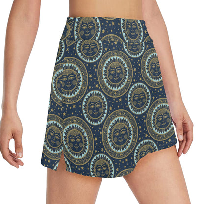 Boho Sun Dream 17" Golf & Pickleball Skort with Pockets