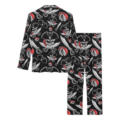 Pirate Pattern Print Design A05 Women's Long Pajama Set