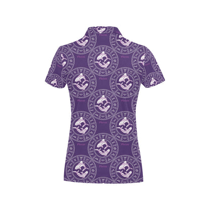 Pisces Pattern Print Design A02 Women's Polo Shirt