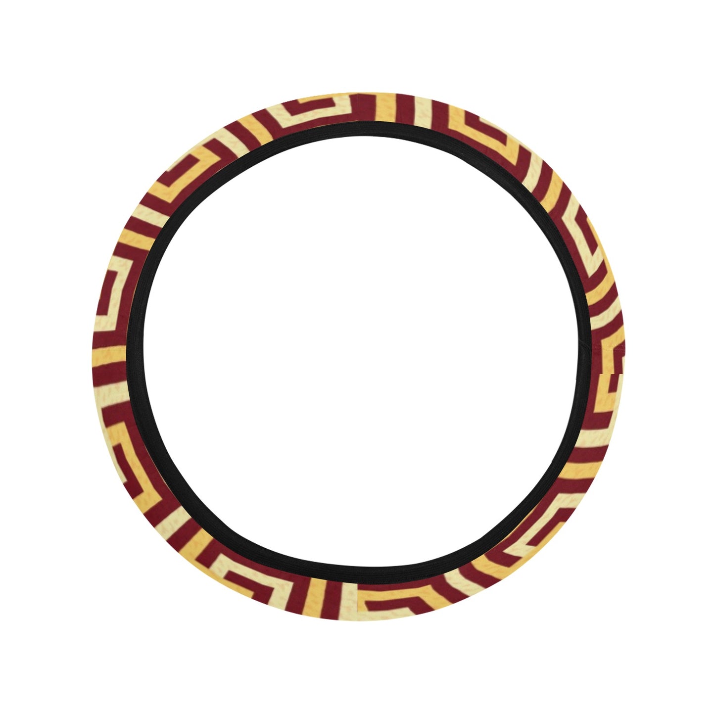 Ancient Greek Pattern Print Design LKS302 Steering Wheel Cover with Elastic Edge