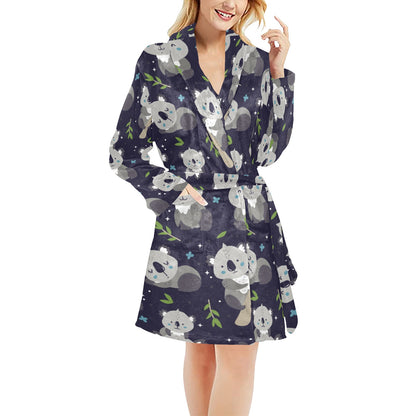Koala Pattern Print Design 04 Women's Fleece Robe