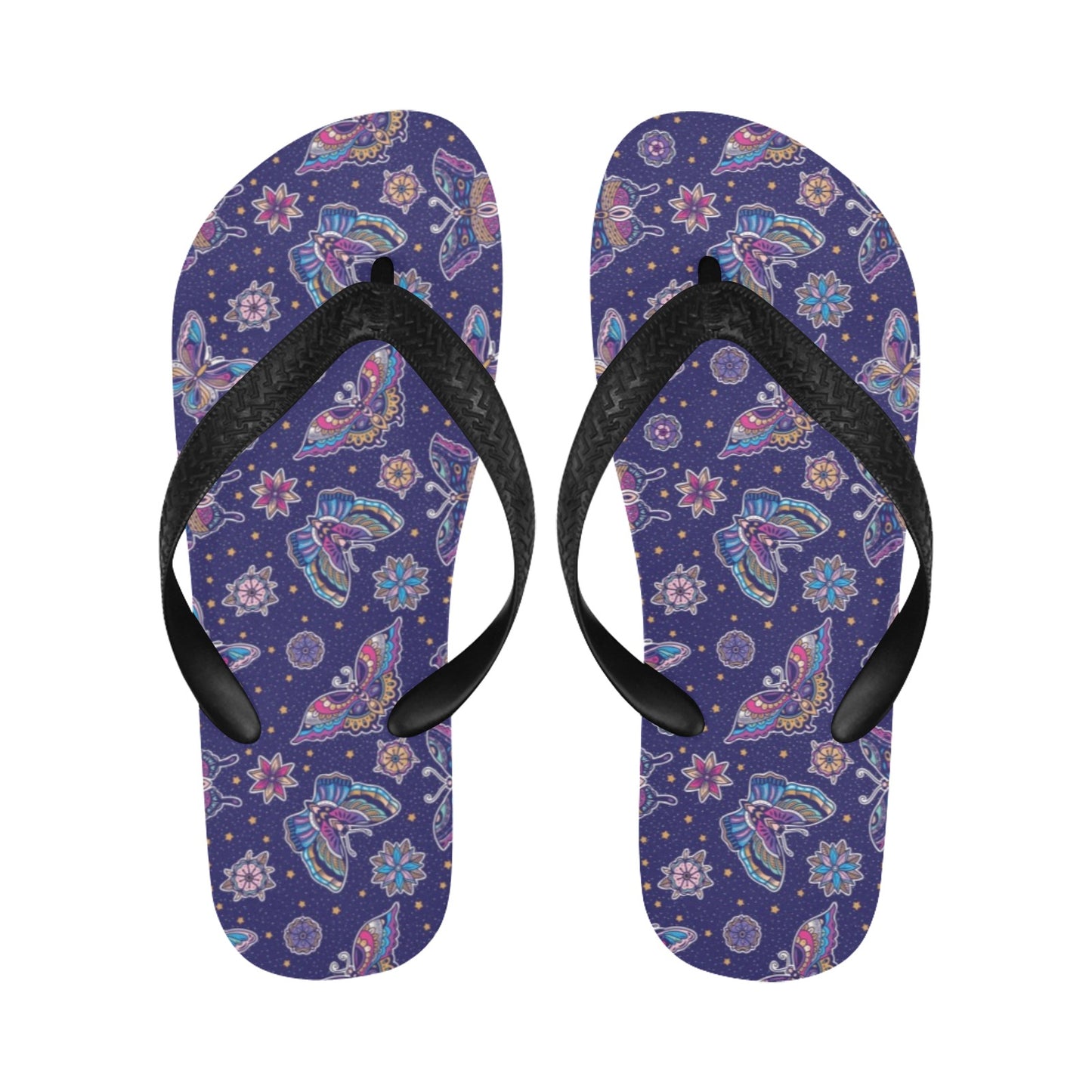 Butterfly Print Design LKS303 Flip Flops