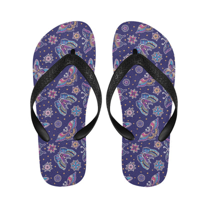 Butterfly Print Design LKS303 Flip Flops