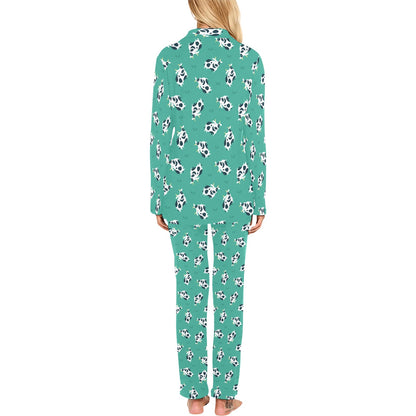 Cow Pattern Print Design 03 Women's Long Pajama Set