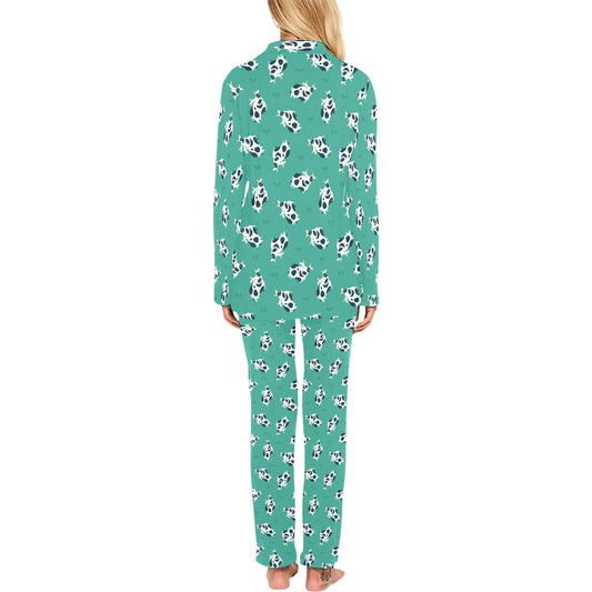 Cow Pattern Print Design 03 Women's Long Pajama Set