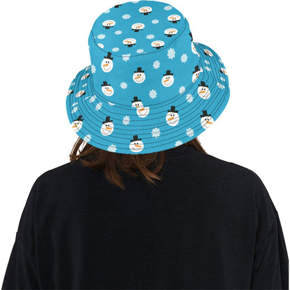 Snowman Print Design LKS303 Unisex Bucket Hat