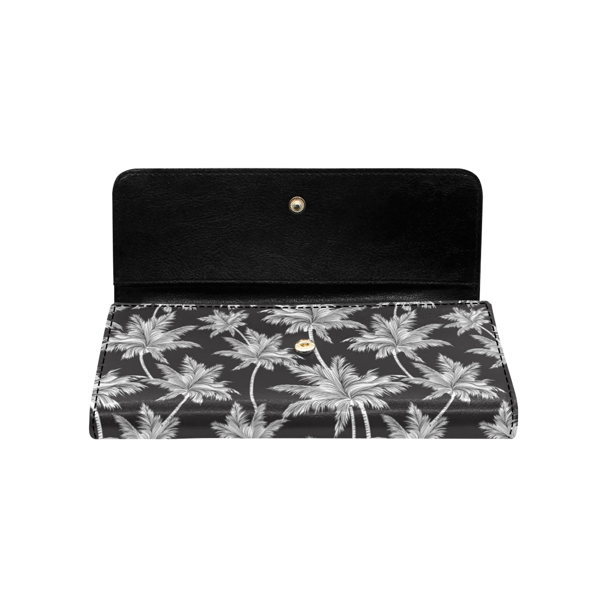 Palm Tree Pattern Print Design PT03 Women's Trifold Wallet