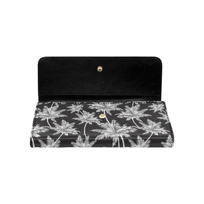 Palm Tree Pattern Print Design PT03 Women's Trifold Wallet