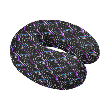 Mermaid Pattern Print Design 09 U-Shaped Travel Neck Pillow