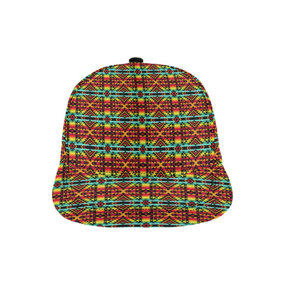 Kente Red Design African Print Snapback Cap