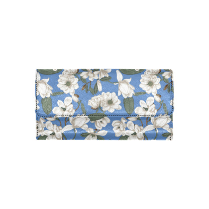 Magnolia Pattern Print Design 01 Women's Trifold Wallet