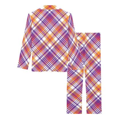 Madras Pattern Print Design 02 Women's Long Pajama Set