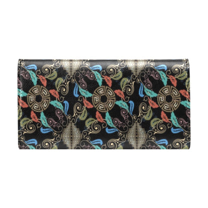 Ancient Greek Print Design LKS308 Women's Trifold Wallet