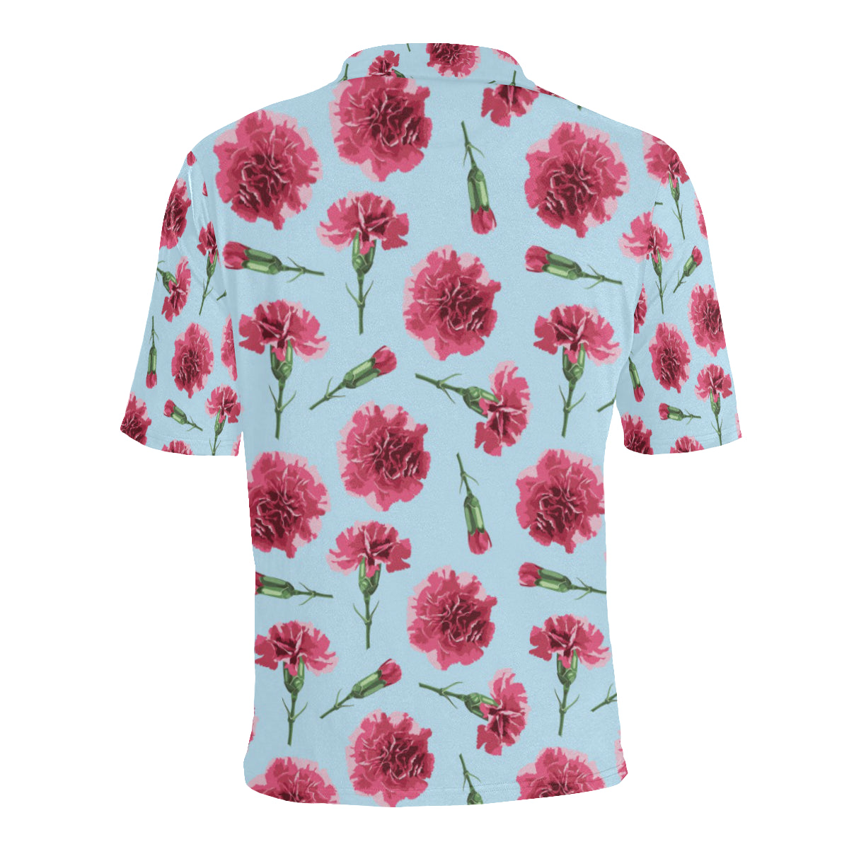 Carnations Pattern Print Design CN01 Men Polo Shirt