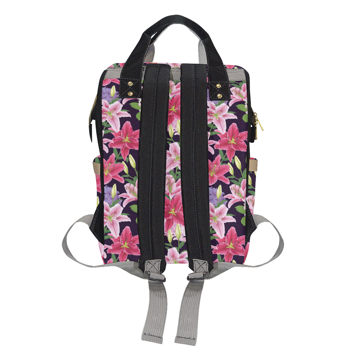 Lily Pattern Print Design LY017 Diaper Bag Backpack