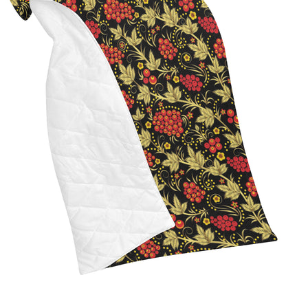 Cranberry Pattern Print Design CB02 Premium Quilt