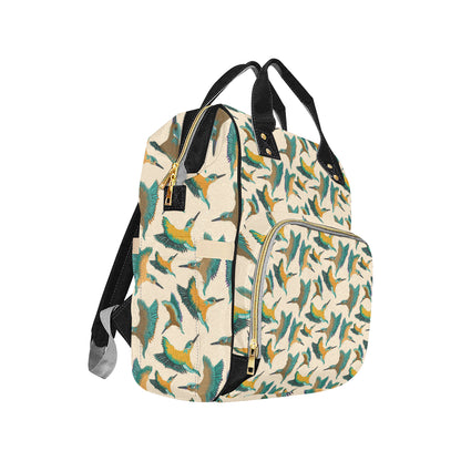 Kingfisher Pattern Print Design 02 Diaper Bag Backpack