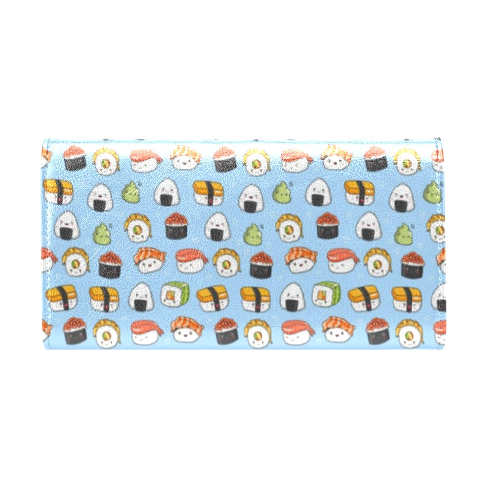 Sushi Cartoon Design Women's Trifold Wallet