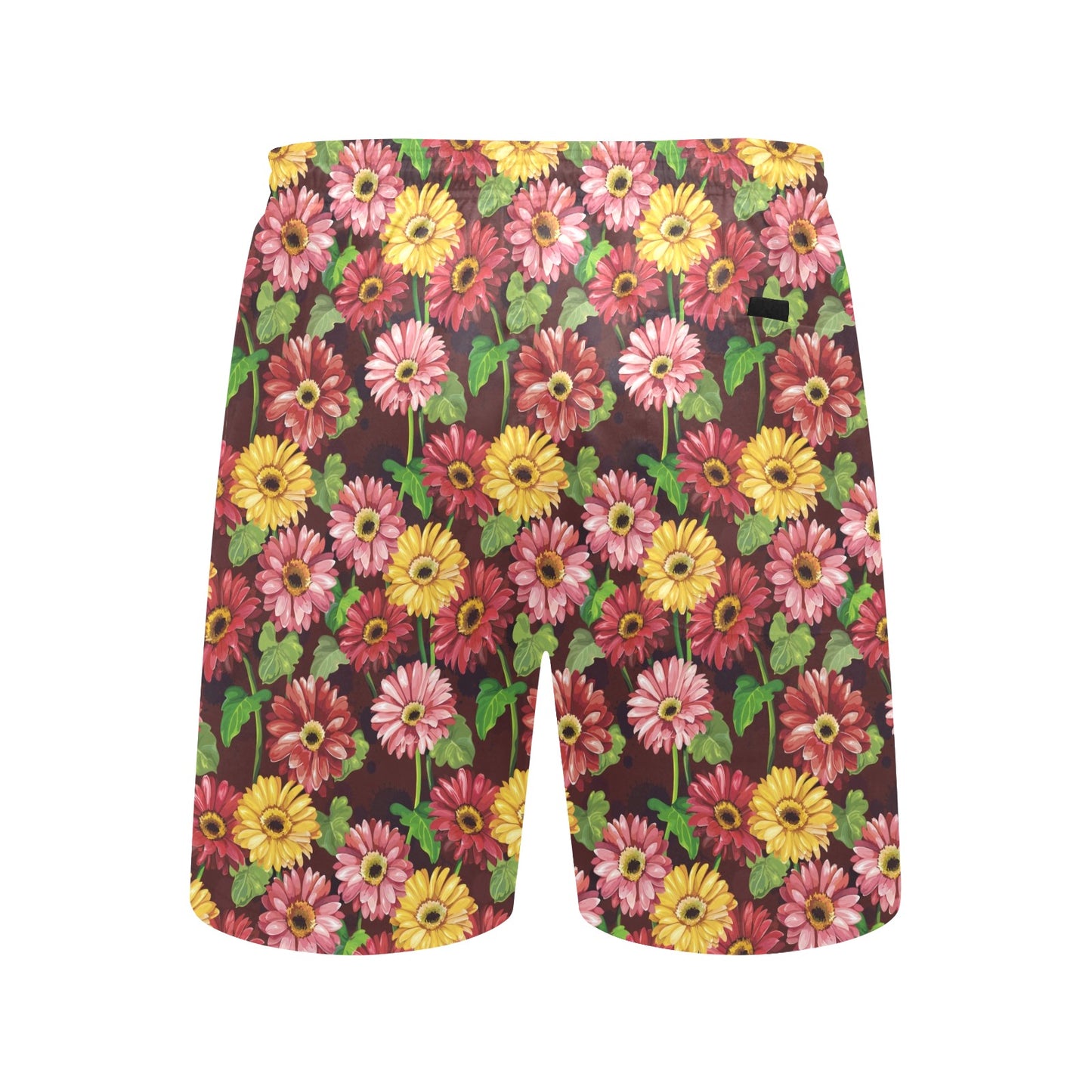 Daisy Gerbera Print Pattern Men's Swim Trunks Beach Shorts
