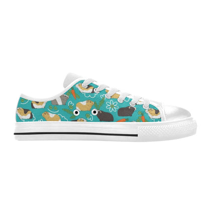 Guinea Pig Print Design LKS402 Women's White Low Top Shoes