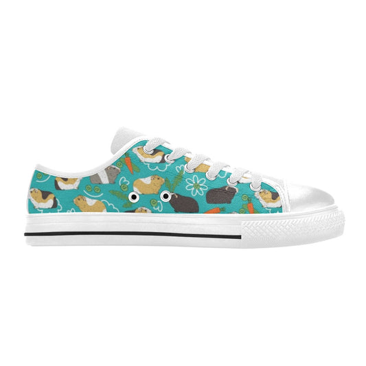 Guinea Pig Print Design LKS402 Women's White Low Top Shoes