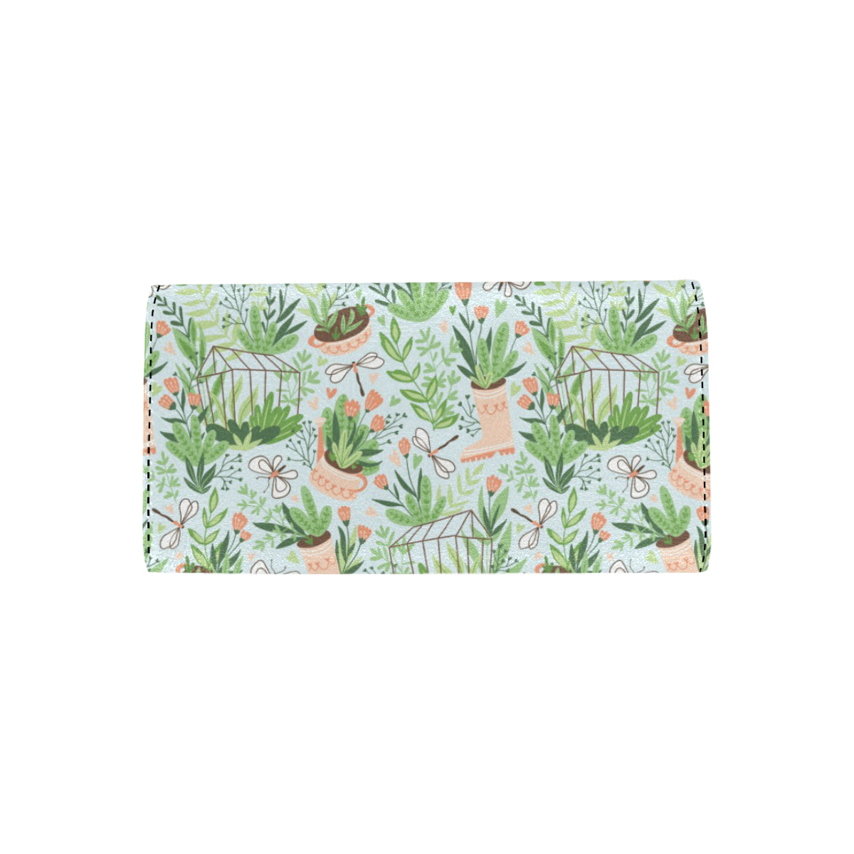 Gardening Pattern Print Design G04 Women's Trifold Wallet