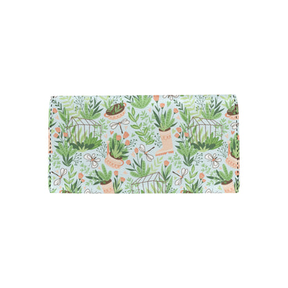 Gardening Pattern Print Design G04 Women's Trifold Wallet