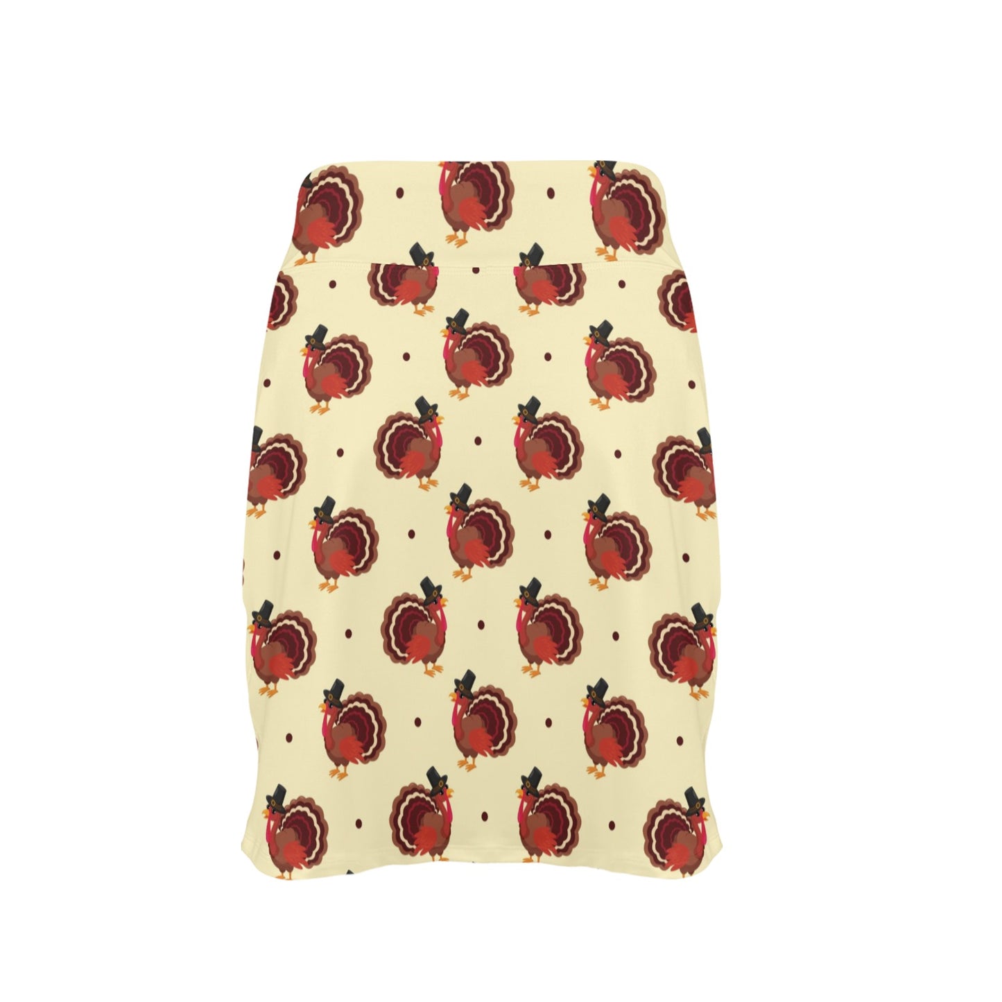 Thanksgiving Print Design LKS3010 17" Golf & Pickleball Skort with Pockets
