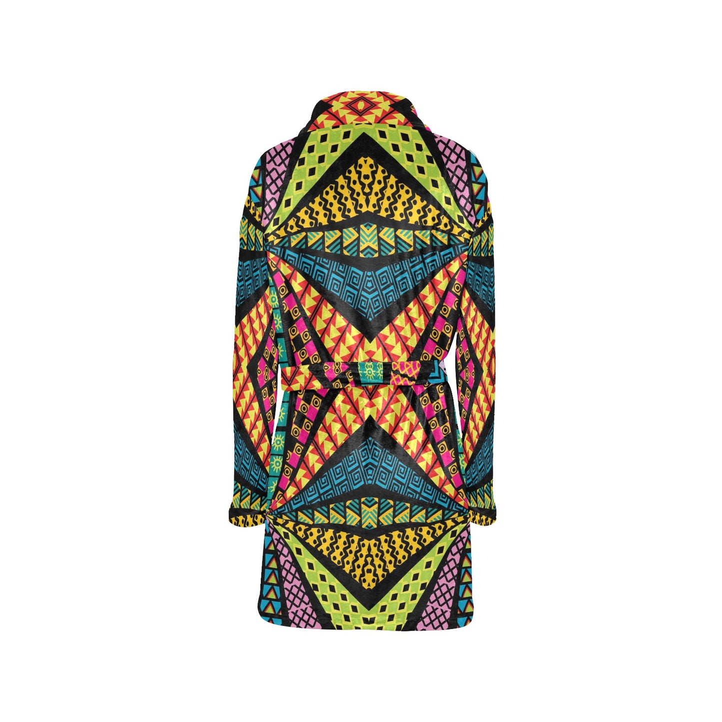 Kaleidoscope Pattern Print Design 05 Women's Fleece Robe