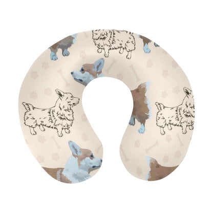 Pembroke Welsh Corgis Pattern Print Design A03 U-Shaped Travel Neck Pillow