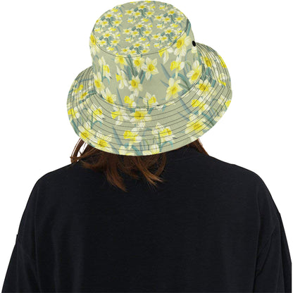 Daffodils Pattern Print Design DF01 Unisex Bucket Hat